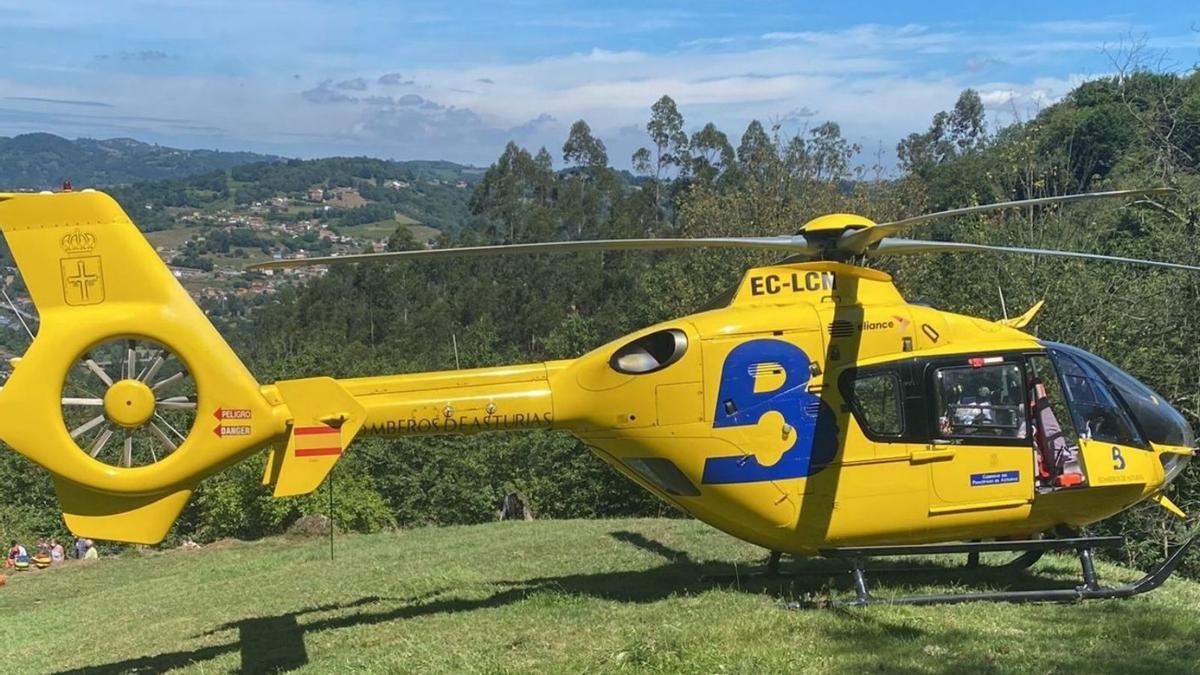 Rescatan en helicóptero a dos senderistas lesionadas en Cangas de Onís
