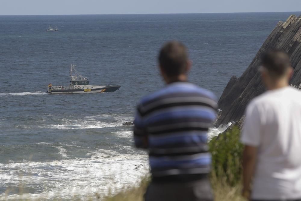 Segundo día del operativo de búsqueda en Salinas y Arnao de la mujer que cayó al mar mientras pescaba de madrugada