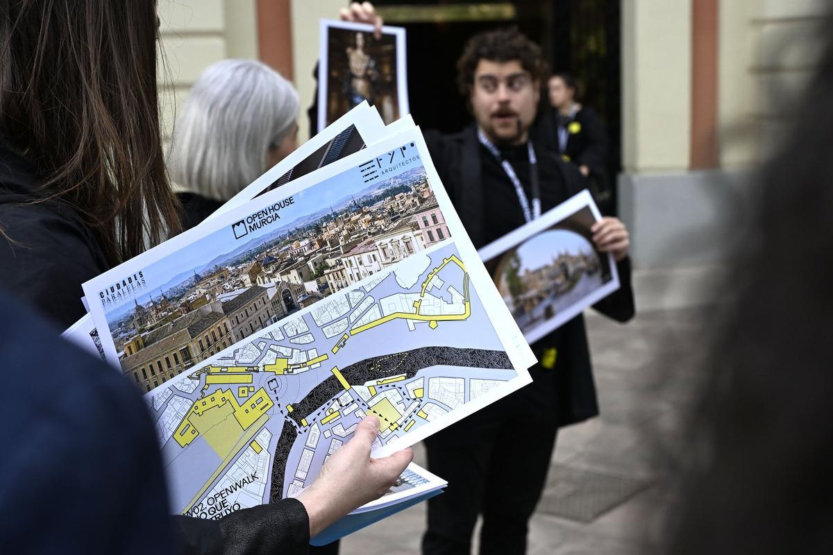 Plano de la visita 'El río que construyó la ciudad', sobre el patrimonio alrededor del Segura