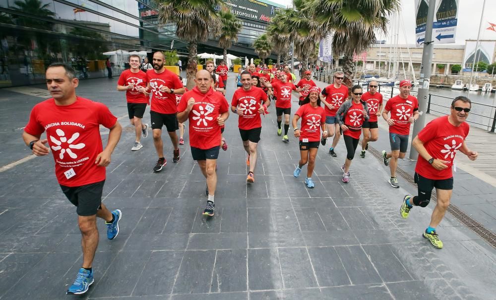 Alrededor de 650 personas participaron hoy en la VII Marcha Solidaria contra la leucemia con un trayecto de 32 km. entre Vigo y la ciudad del Lérez