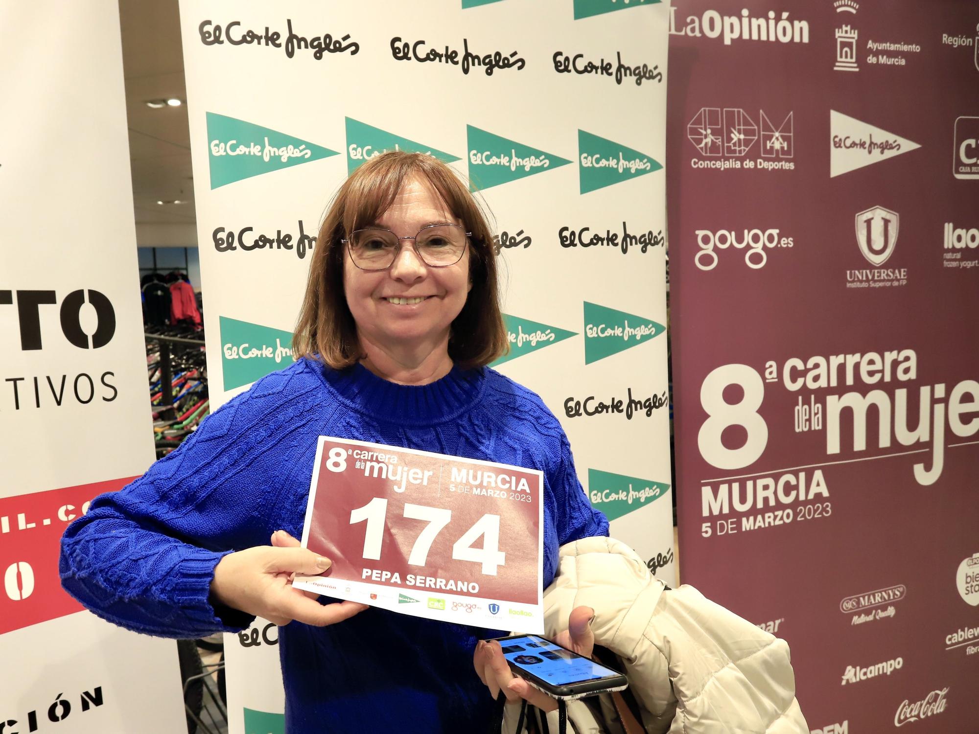 Entrega de dorsales de la Carrera de la Mujer de Murcia 2023 (jueves por la tarde)
