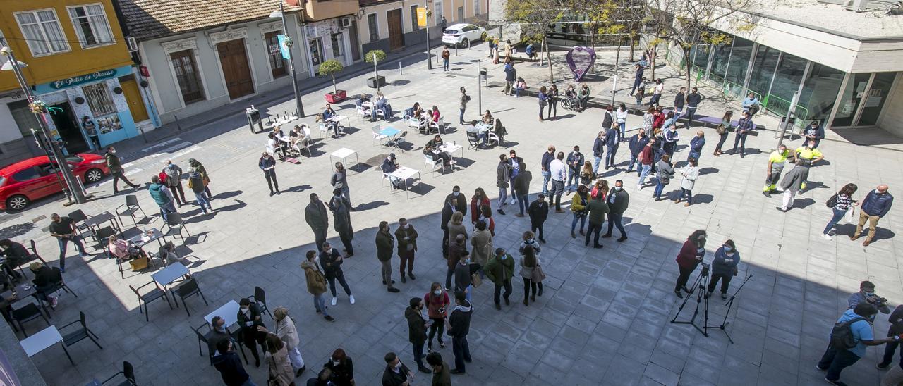 La concentración de los trabajadores de San Vicente