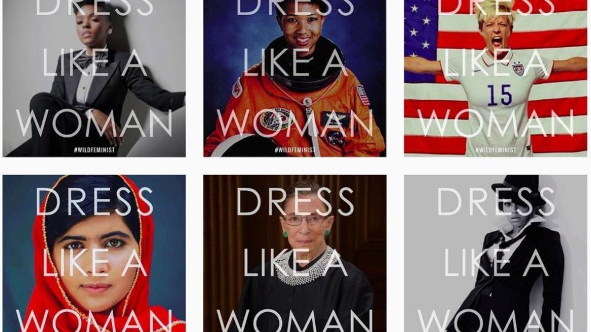 Imagen de la campaña contra Trump 'Dresslikeawoman'.