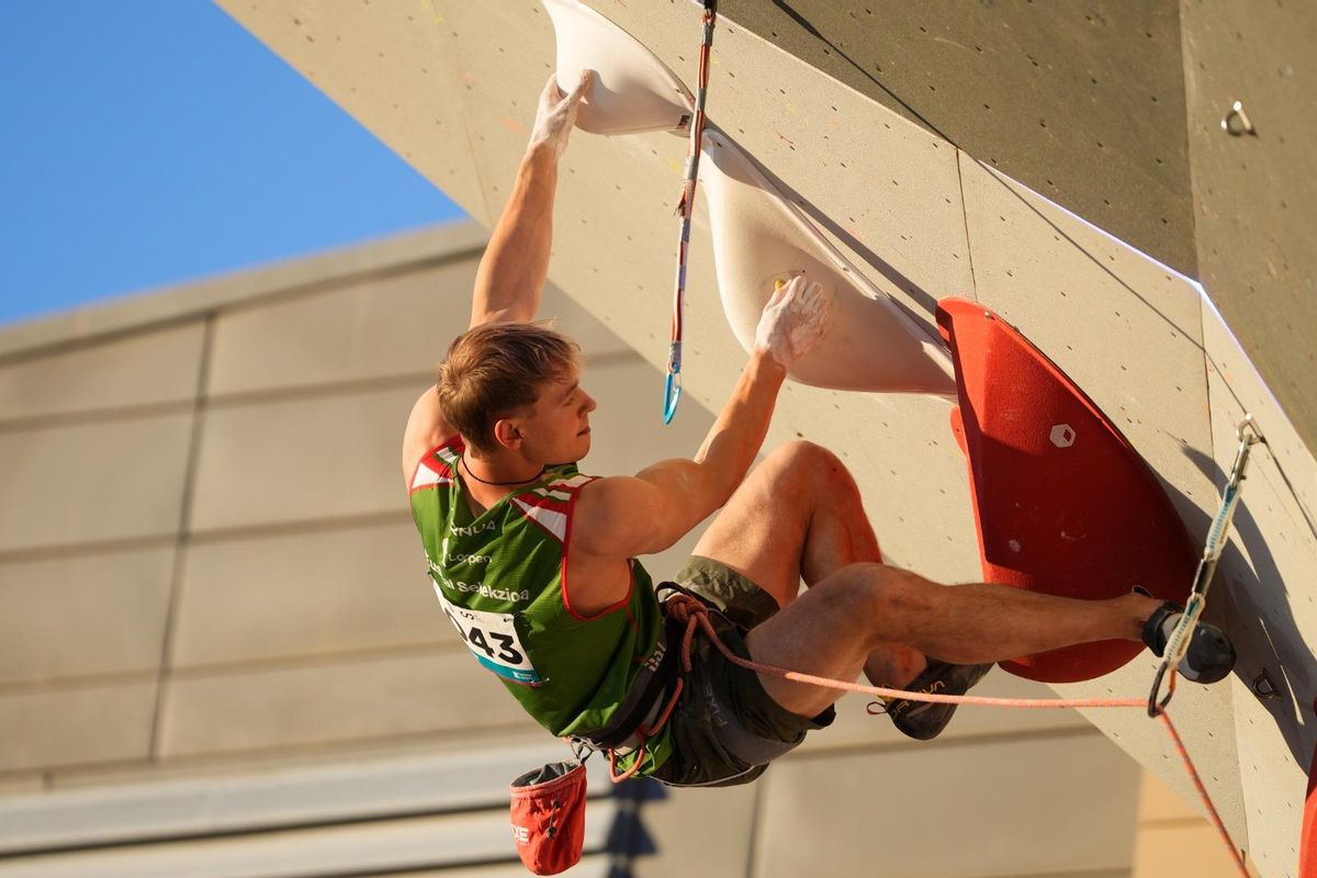 Mikel Asier Linacisoro, campeón de España el pasado año en Climbing Madrid 2024.