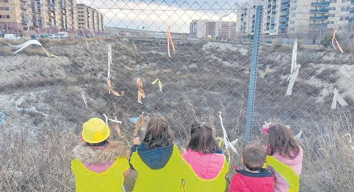 Los terrenos donde estará el colegio Ana María Navales, en el barrio de Arcosur.