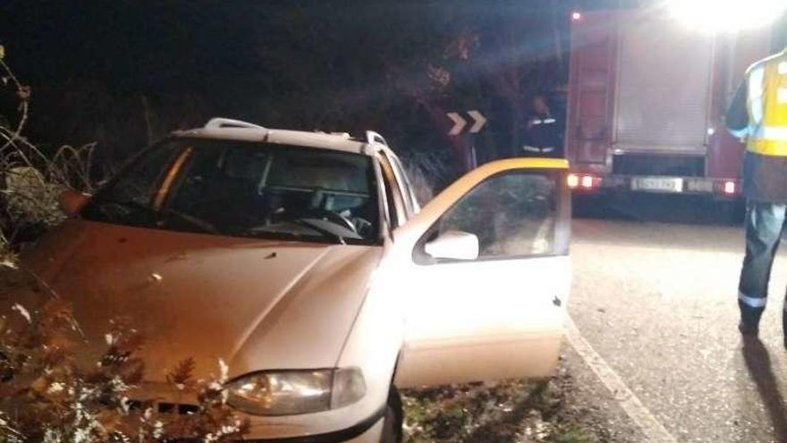 Vehículo siniestrado en Santa Eulalia.