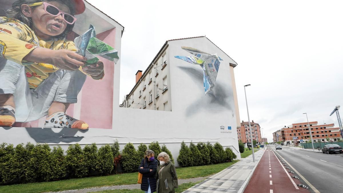 Diez grafitis en un minuto: los murales gigantes de Siero, de un vistazo