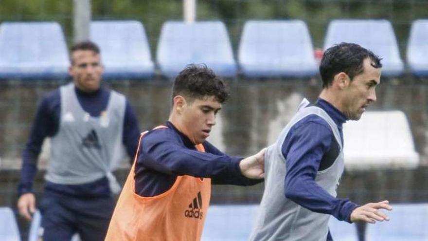 Asier y Linares, en un entrenamiento