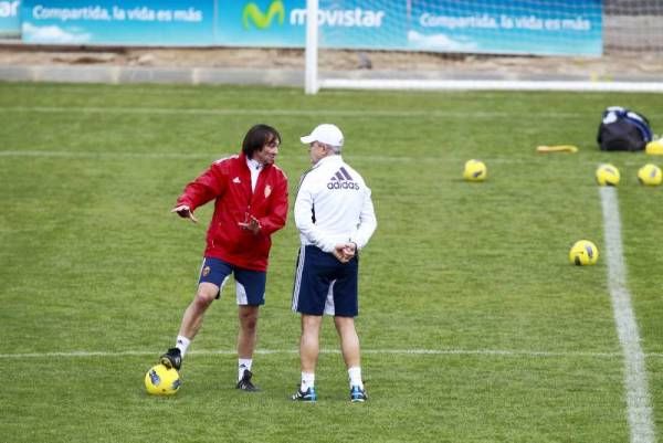 Entrenamiento del lunes del Real Zaragoza