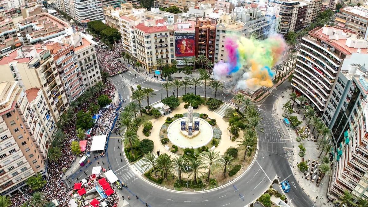 La mascletà en Luceros de hoy viernes 19 de junio de 2026, a vista de dron