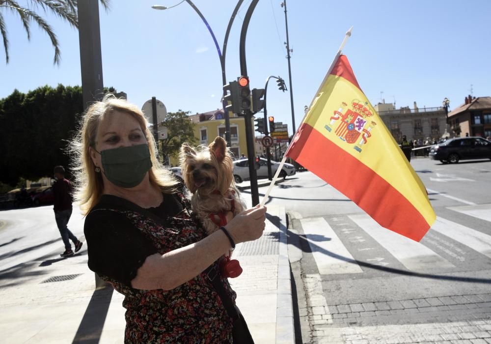 Un millar de coches protestan contra el Gobierno en la manifestación de Vox