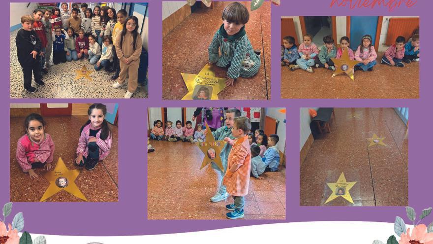 El CP José Bernardo de Langreo crea  su propio Paseo de la Fama