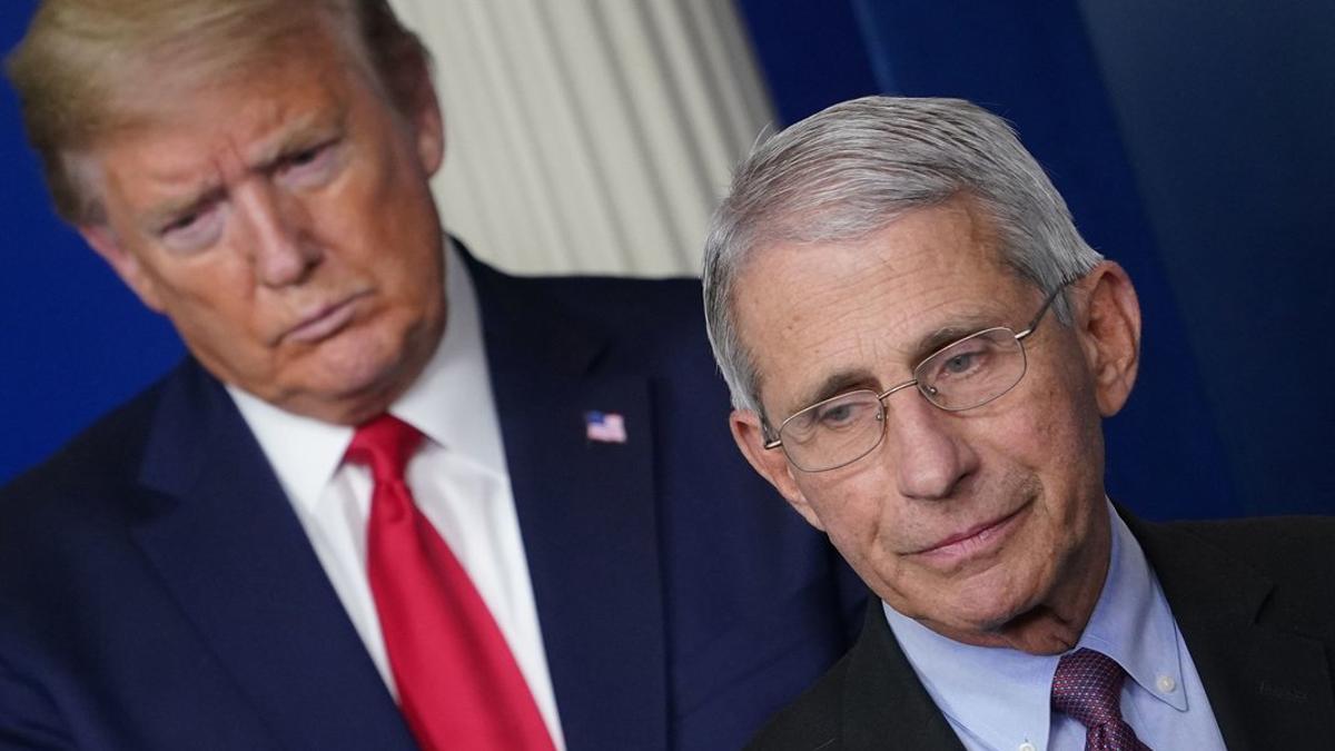 El presidente de EEUU, Donald Trump, y el epidemiólogo Anthony Fauci.