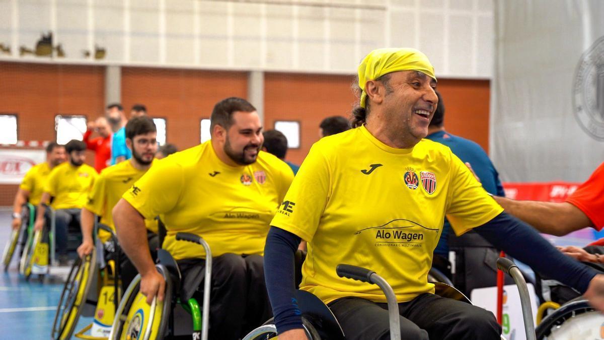 Primer partido del VilaSport en la liga nacional de fútbol sala en silla de ruedas.