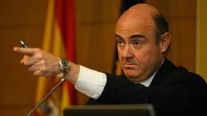 El ministre Luis De Guindos anuncia el pla de rescat per a Espanya.