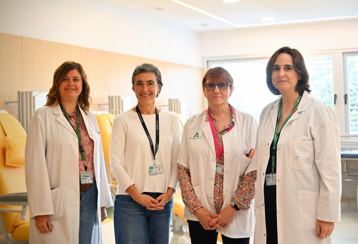 De izq. a dcha. Ricarda García, María José Bermejo,  Nuria Ribelles y  Marga Garrido