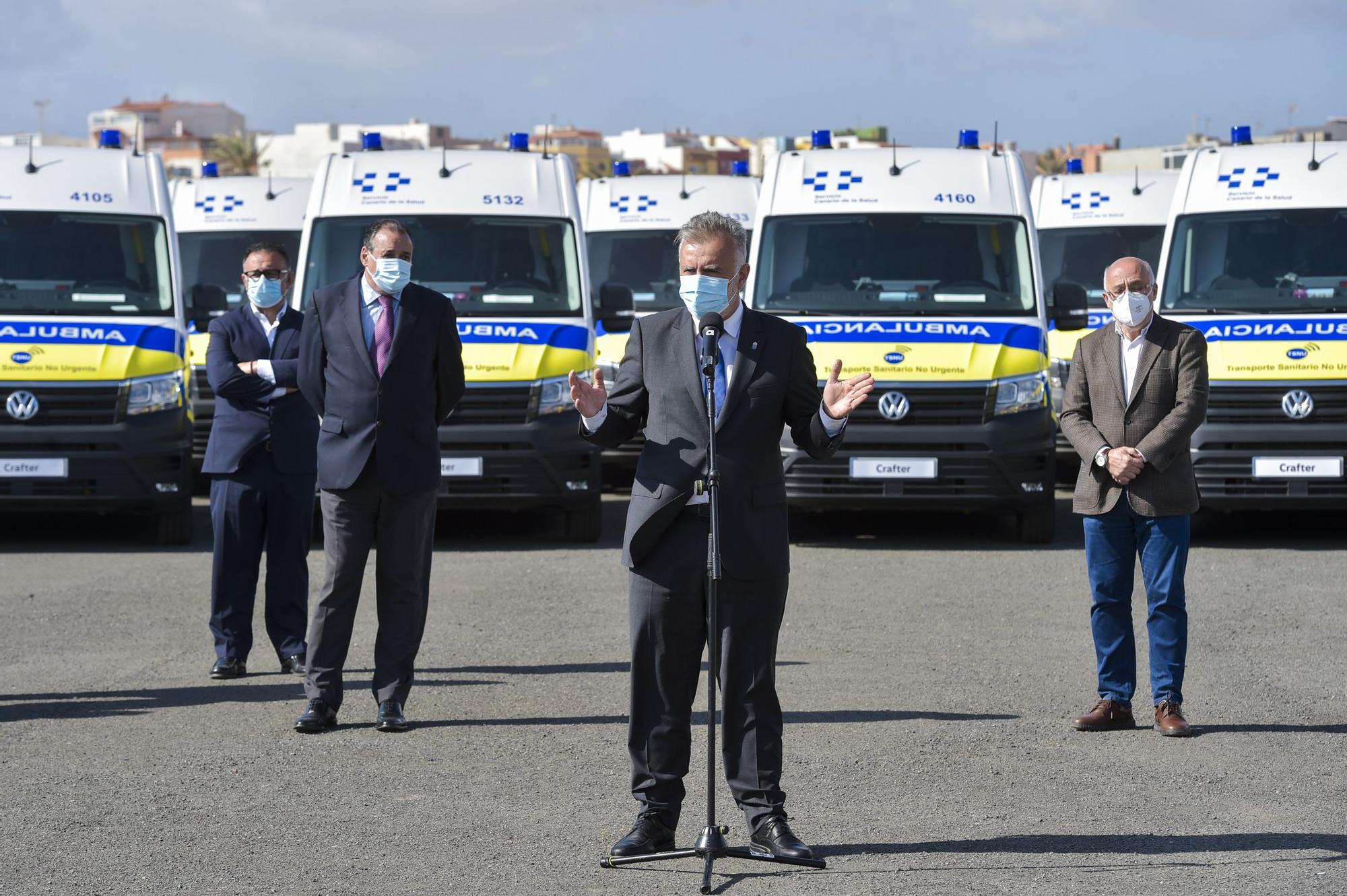 Presentación de nuevas ambulancias del transporte sanitario no urgente en Gran Canaria (5/06/2021)