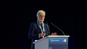 Jim Skea durante su intervención esta mañana en barcelona.