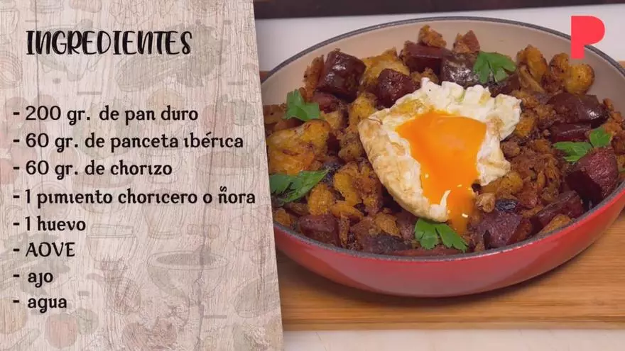 Las recetas fáciles de Rafuel: migas con chorizo y panceta