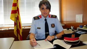 La subinspectora Rosa Negre, a la comissaria dels Mossos d’Esquadra de Vistalegre, a Girona.