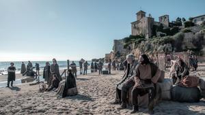 Fotograma de la serie ’Los Herederos de la Tierra’, donde aparece la playa La Tamarita de Altafulla (Tarragona).
