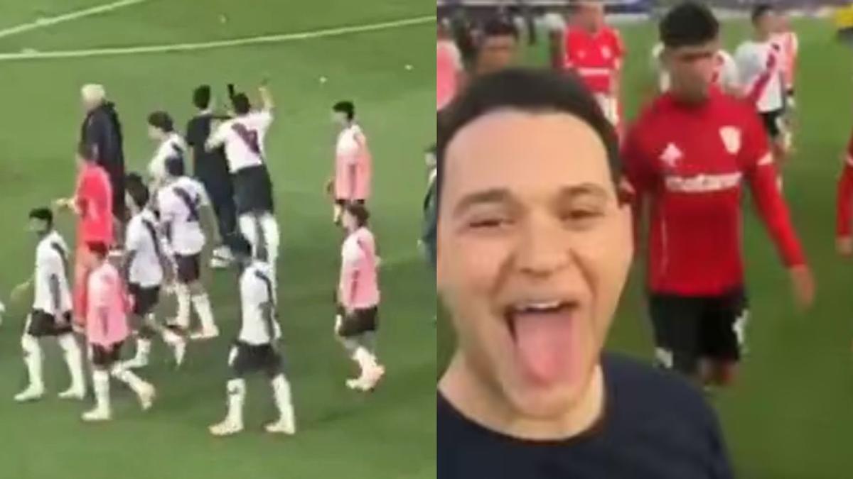 La agresión de Salas, jugador de River, a un aficionado