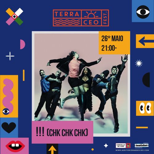 Cartel del concierto de CHK CHK CHK en el Festival Terraceo 2023.