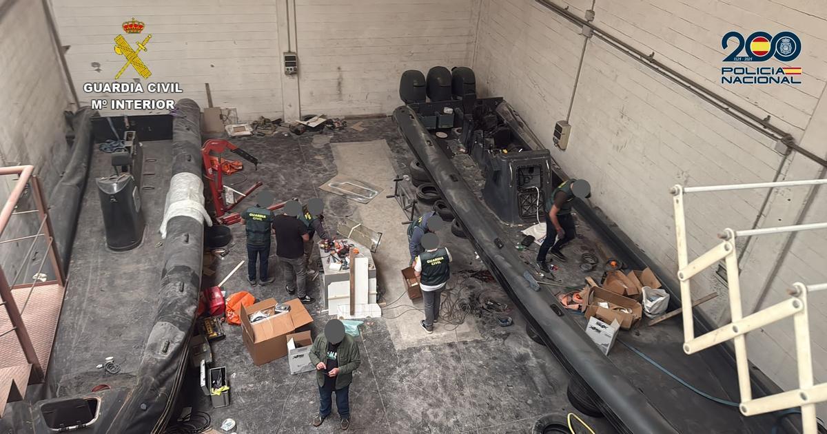 Imagen de las dos narcolanchas localizadas en Bilbao.