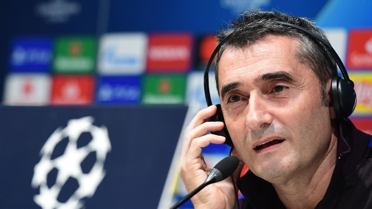 Valverde, en la conferencia de prensa que ofreció en San Siro.