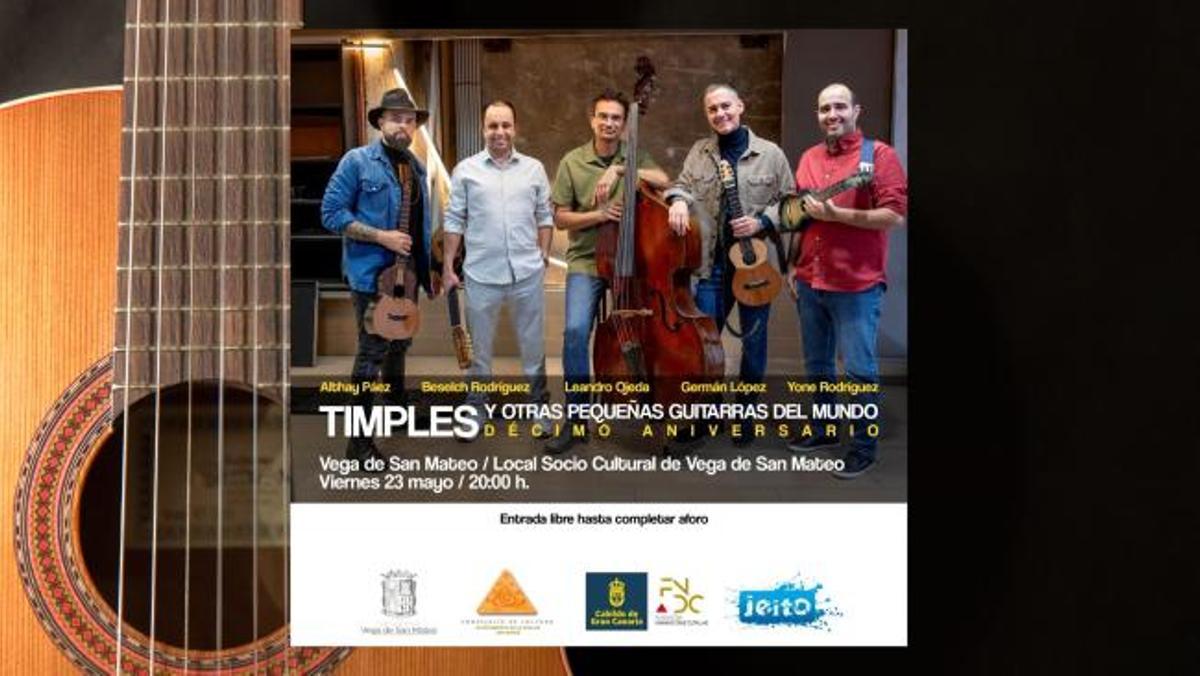 Germán López, Althay Páez, Beselch Rodríguez y Yone Rodríguez vuelven con Timples y otras pequeñas guitarras