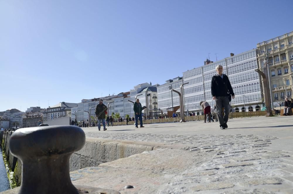 Aire cálido y cielo despejado en A Coruña