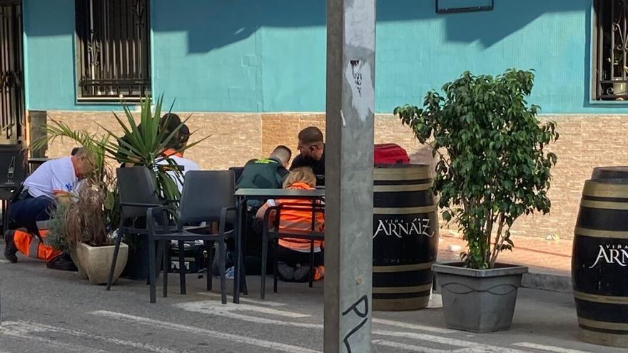 Llegada de los tres primeros atletas a meta