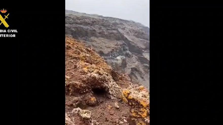 Vídeo de la Guardia Civil trabajando en la búsqueda del hombre alemán desaparecido en El Hierro