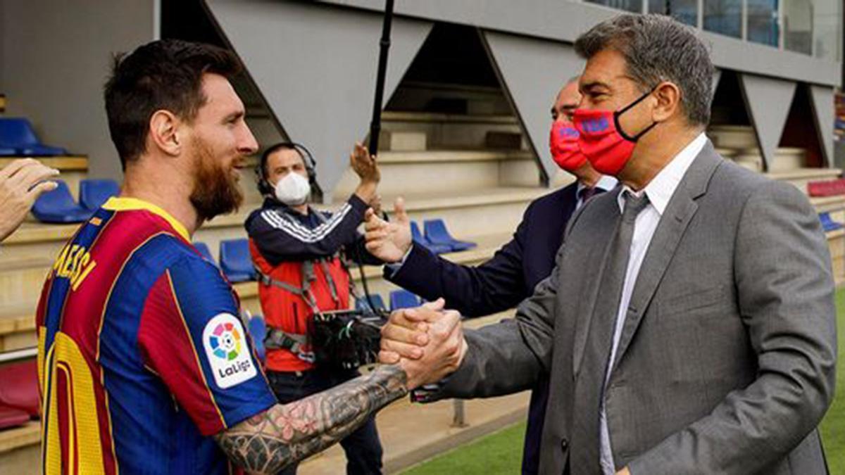 Leo Messi y Joan Laporta, en otros tiempos
