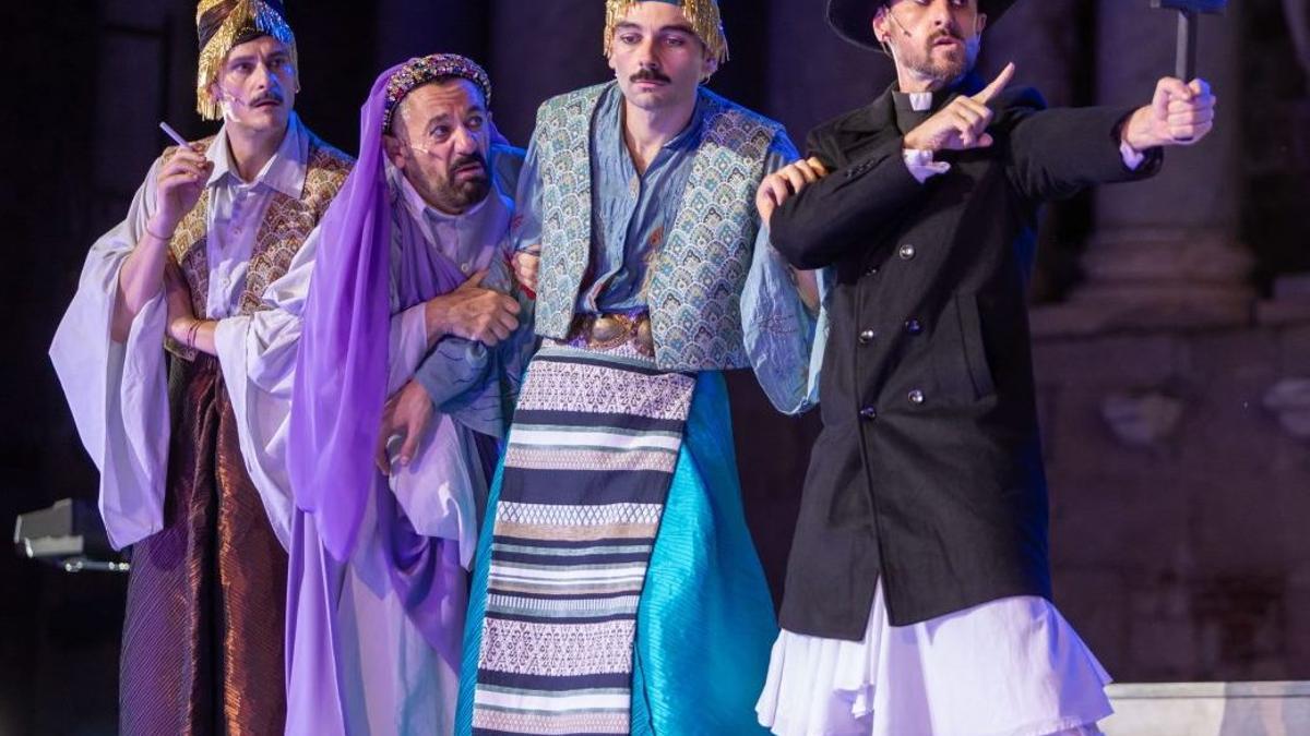 Una escena de 'La comedia de los errores', representada en julio en el Festival de Teatro de Mérida.