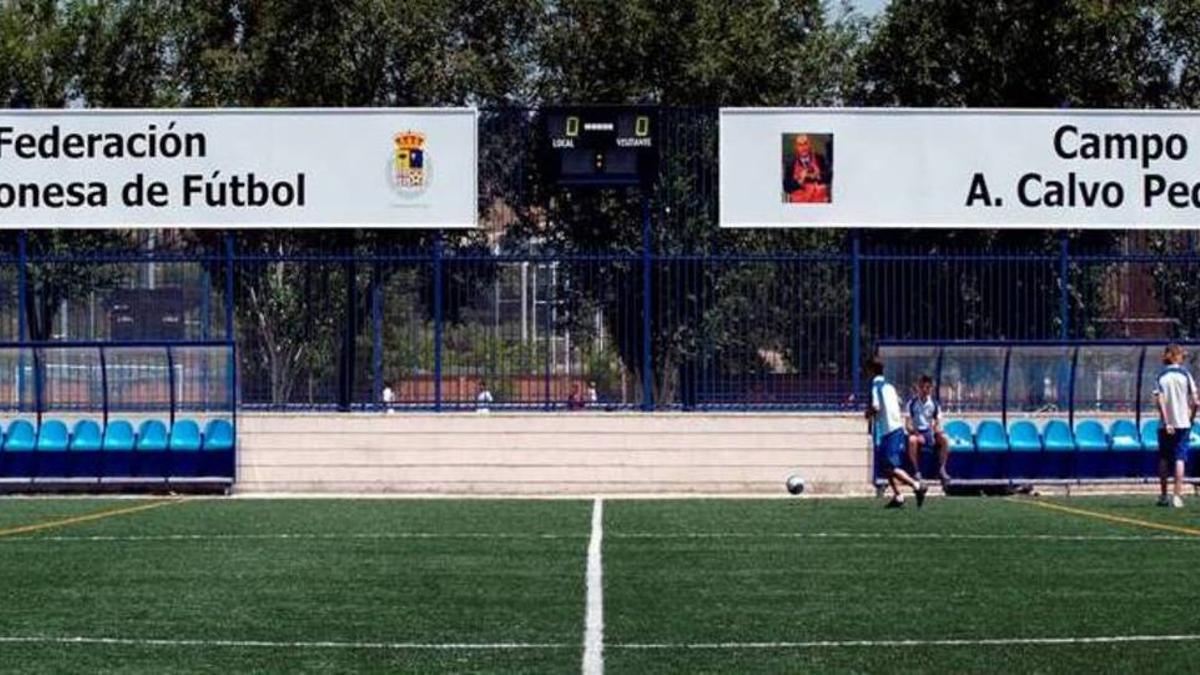 Estadio Calvo Pedros de la Federación Aragonesa de Fútbol donde se desarrolló el partido