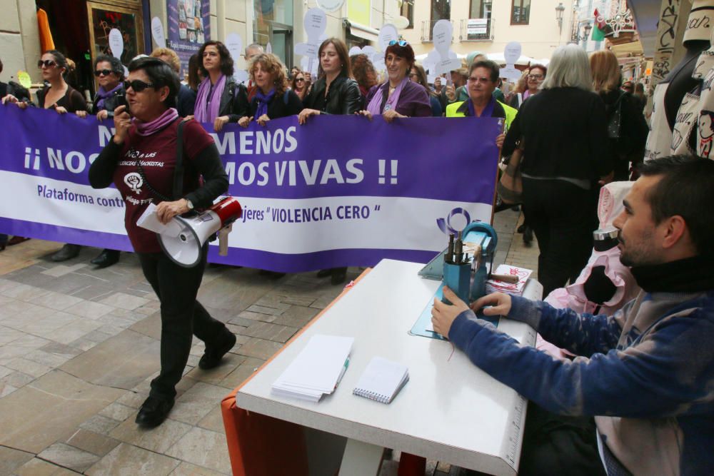 Manifestación en Málaga contra la Violencia contra las Mujeres