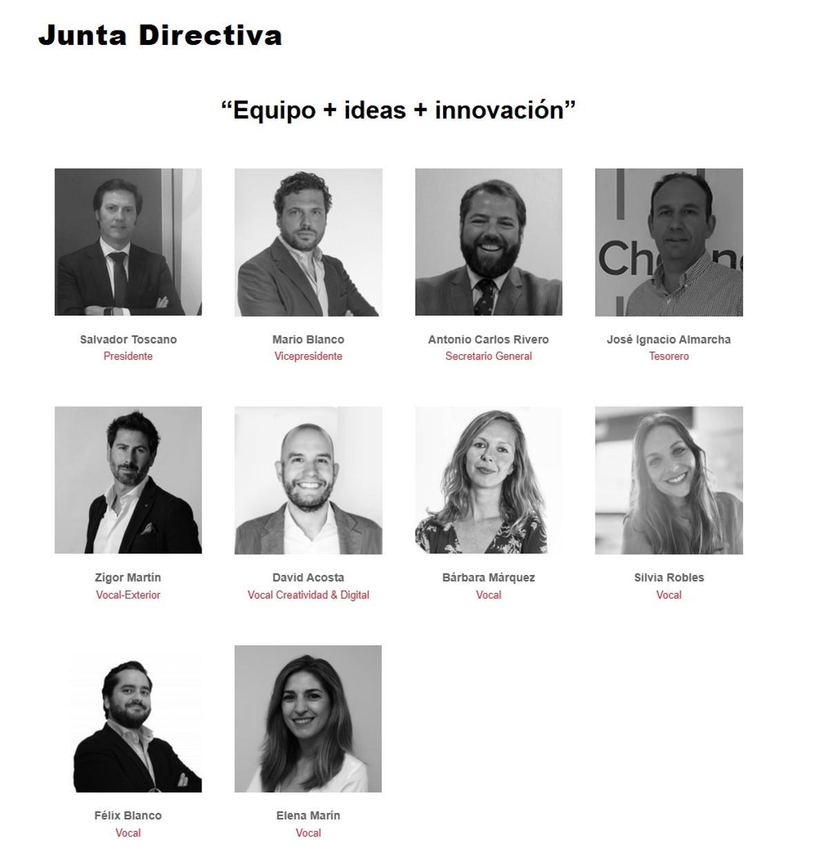 La nueva composición de la Junta Directiva de la Asociación de Empresas de Publicidad de Sevilla queda configurada de la siguiente manera: