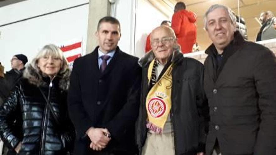 Curta II a la llotja de l&#039;estadi abans de fer 85 anys