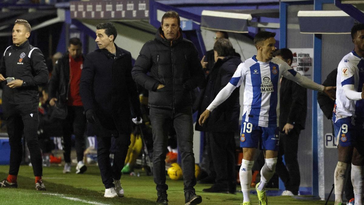 Luis Miguel Ramis, durante el partido ante el Alcorcón