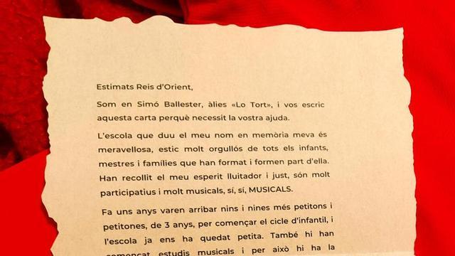 El centro CEIPIEEM Simó Ballester de Manacor pide a los Reyes una aula nueva