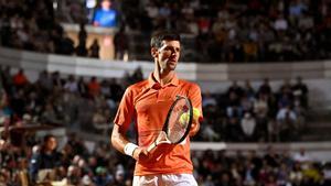 Djokovic, durante el partido ante Ruud