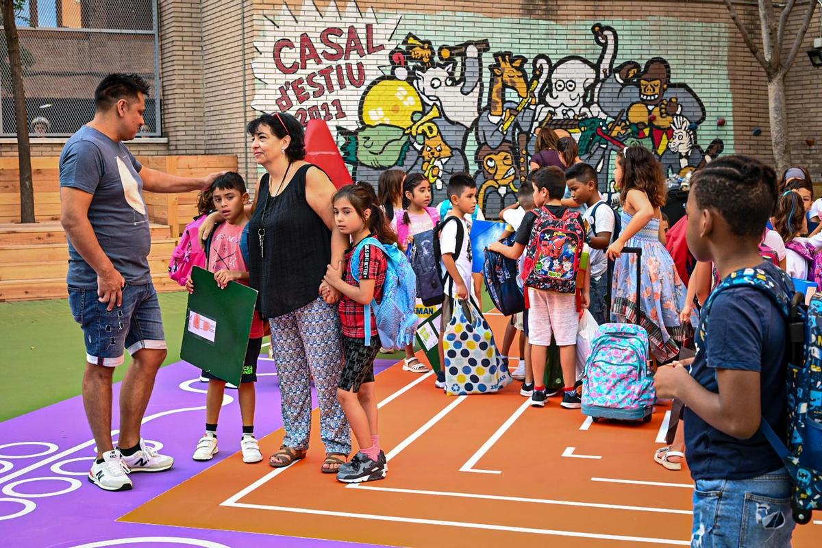 Vuelta a las aulas en el CEIP Pau Casals de Gràcia, en Barcelona