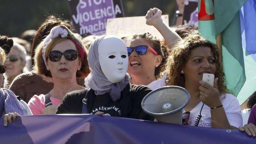 Manifestación contra la violencia de género en Madrid.