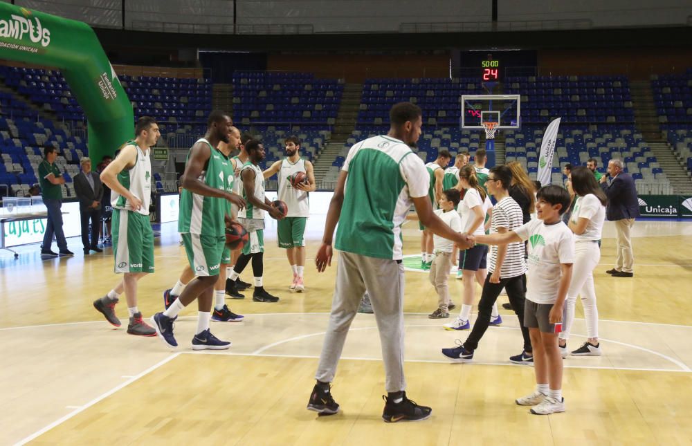 El Unicaja abre el entrenamiento a su afición