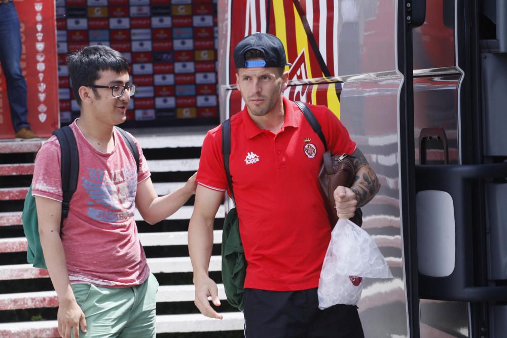 L'expedició del Girona FC surt cap a Pamplona