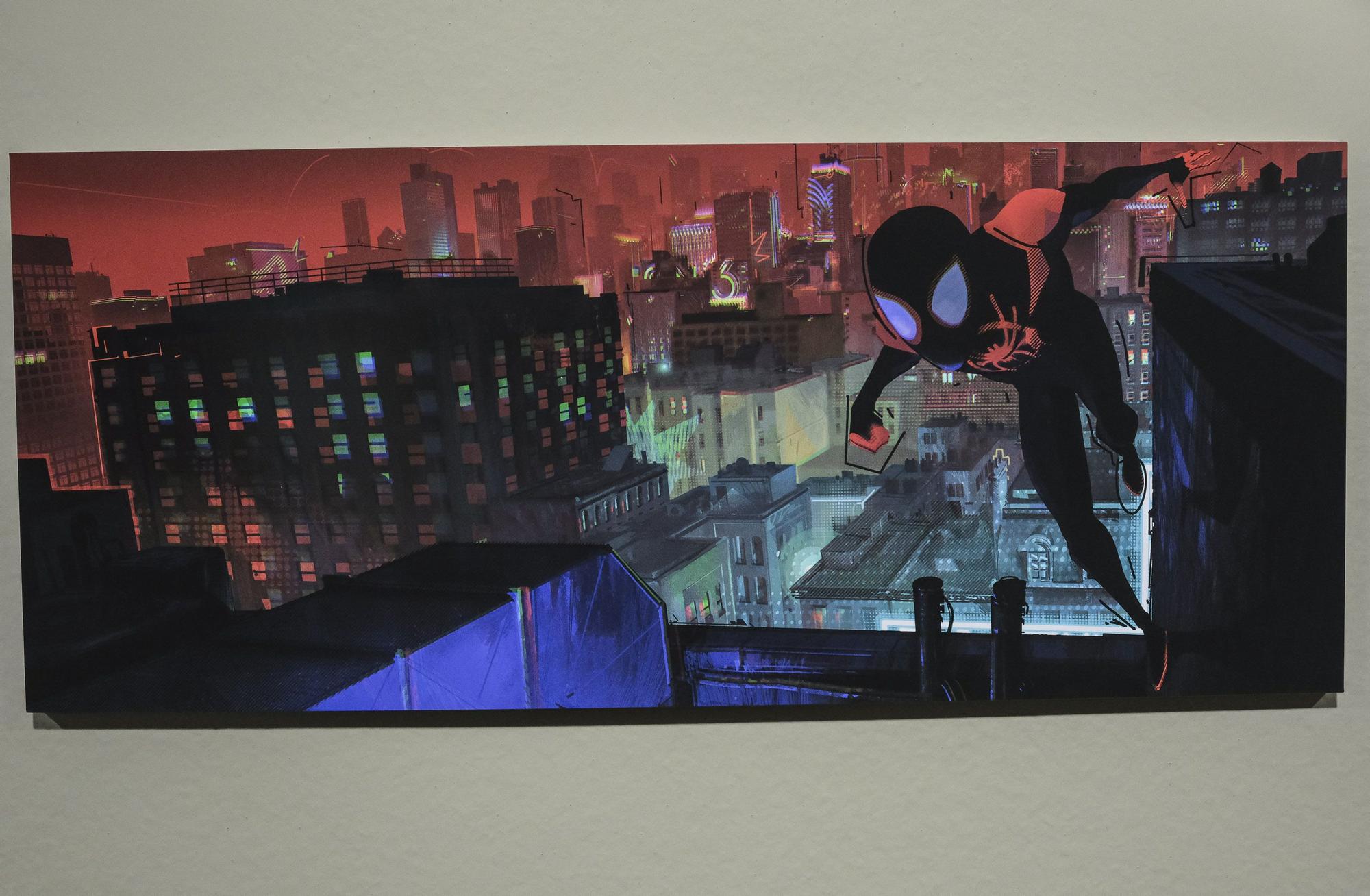 Exposición 'Behind the scenes’ de 'Spider-Man: Across the Spider-Verse', en Animayo 2024.