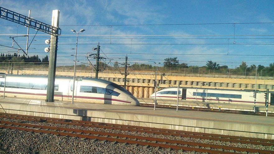 Dues unitats de l&#039;AVE aturades a Figueres-Vilafant.