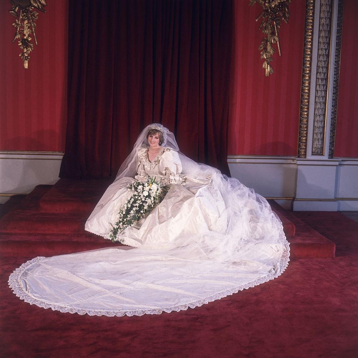 Lady Di y su vestido de novia