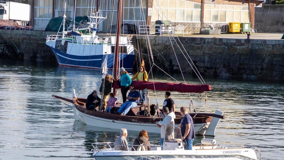 Barcos participantes en la procesión marítima